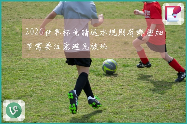 2026世界杯竞猜返水规则有哪些细节需要注意避免被坑